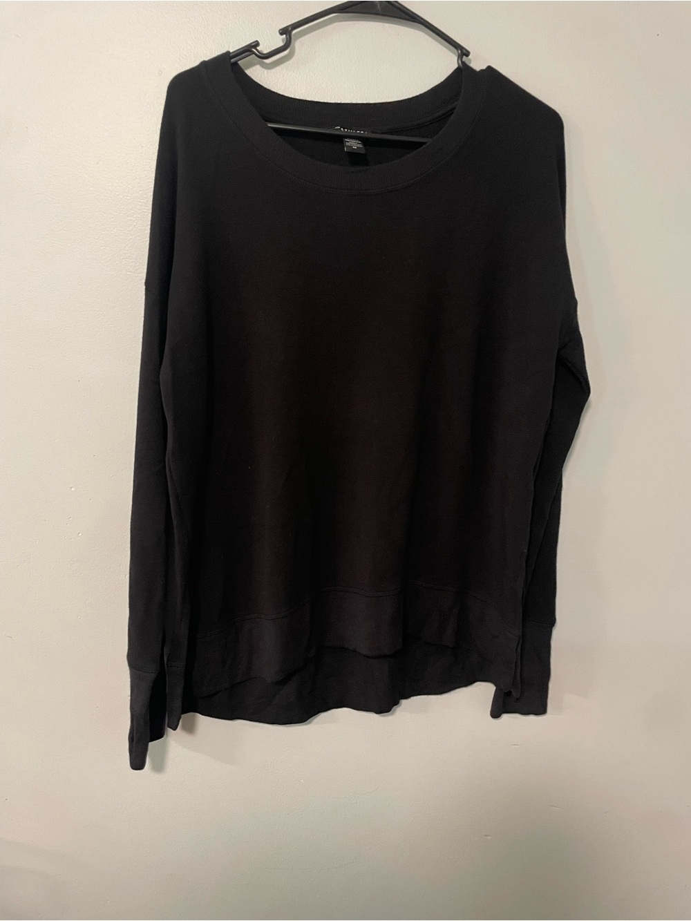 Athleta Women's Black Crewneck Long Sleeve Top Medium